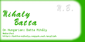 mihaly batta business card