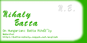 mihaly batta business card